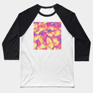 Pink and Golden Leaves Design Baseball T-Shirt